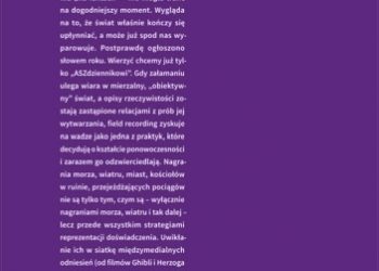 Filip Szałasek – Nagrania terenowe