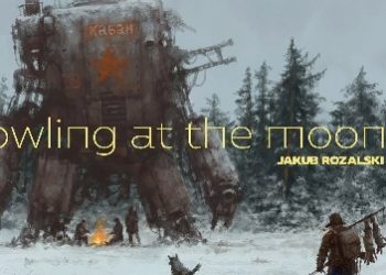 Jakub Różalski – Howling at the Moon