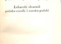 Gražyna Volná – Lékařský slovník polsko-český a česko-polský / Lekarski słownik polsko-czeski i czesko-polski